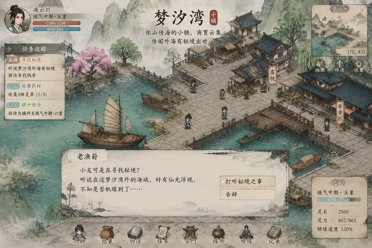 谪仙索欢录 国风修仙 演示图 2